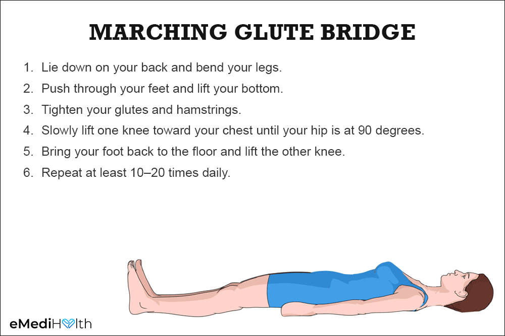 marching glute bridge