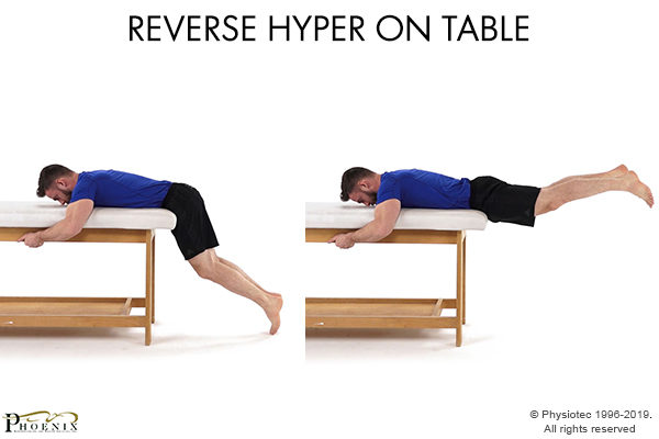 reverse hyper on table