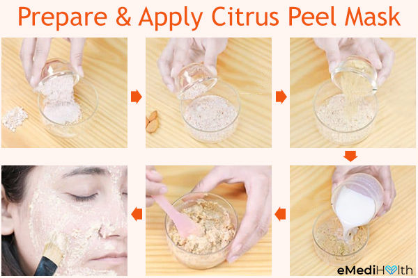 how to prepare and apply citrus peel face mask