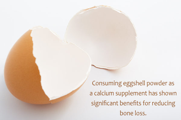 eggshell helps strengthen bones