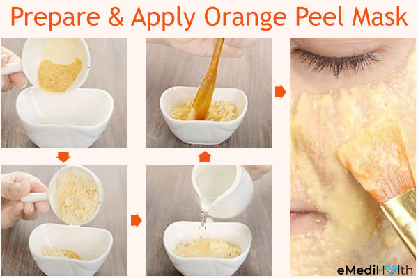 how to prepare and apply orange peel face mask
