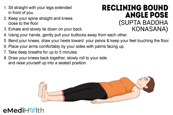 how to perform reclining bound angle pose