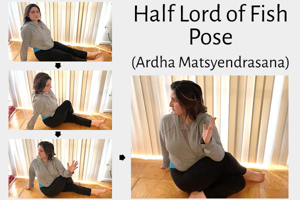 steps to do the half lord of fish pose (ardha matsyendrasana)