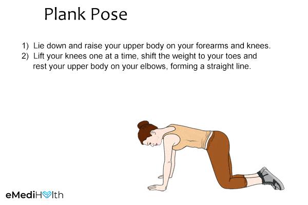 plank pose to strengthen bone health