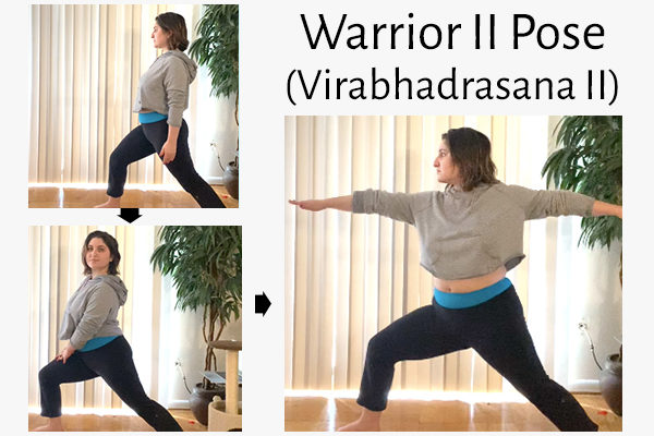 warrior II yoga pose (virabhadrasana II)