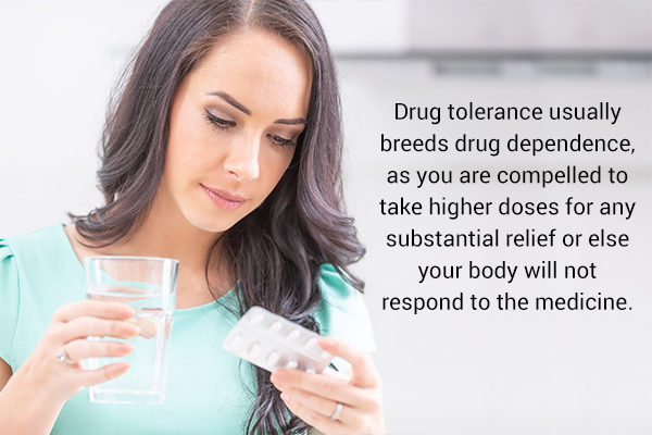 drug tolerance vs drug dependence