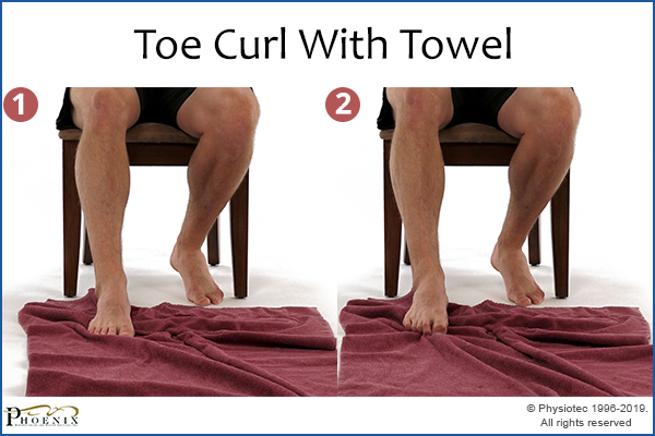 toe curl with towel