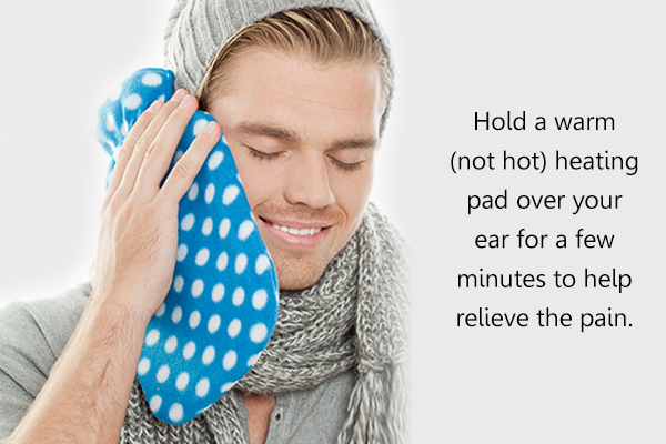 hot or warm compress may aid in relieving earache