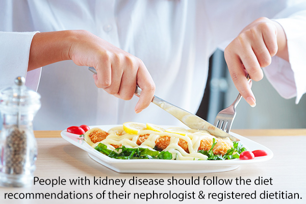 consuming kidney-friendly foods is important for people with kidney diseases