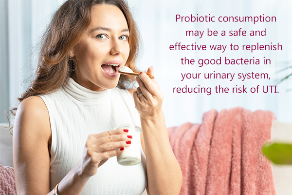 consuming probiotics can help prevent uti