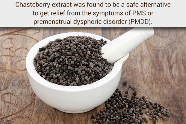 chasteberry extracts can help relieve pms symptoms