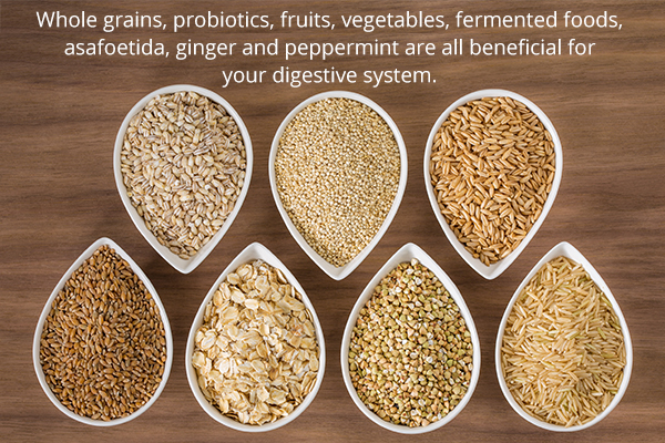 whole grains are fiber-rich options for improving digestion