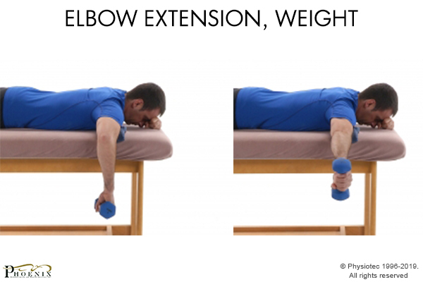 elbow extension with weight