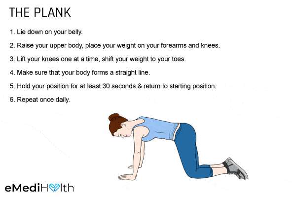planks are a great core strengthening exercise