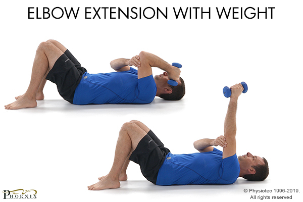 elbow extension with weight