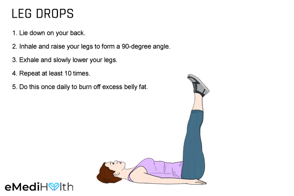 leg drops for reducing belly fat