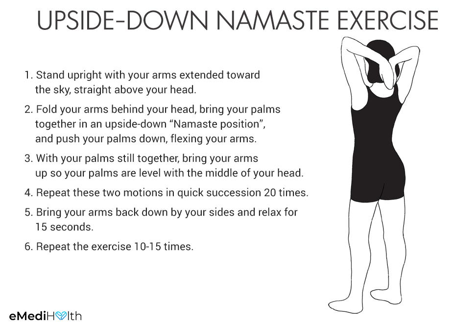 upside-down namaste exercise
