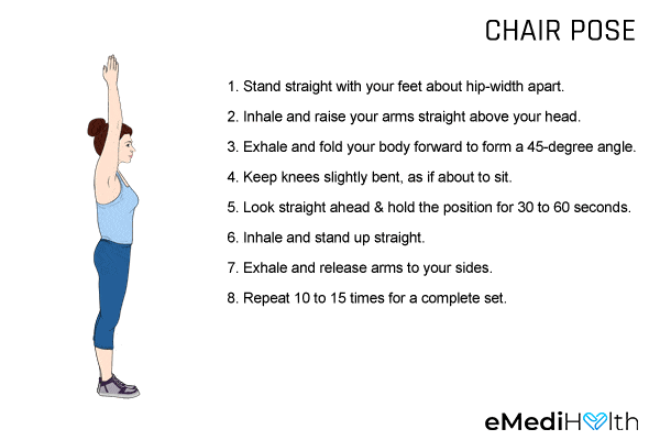 chair pose for reducing belly fat