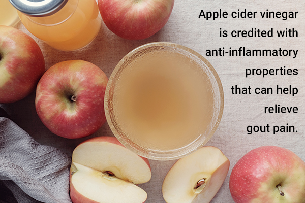 apple cider vinegar can help relieve gout pain