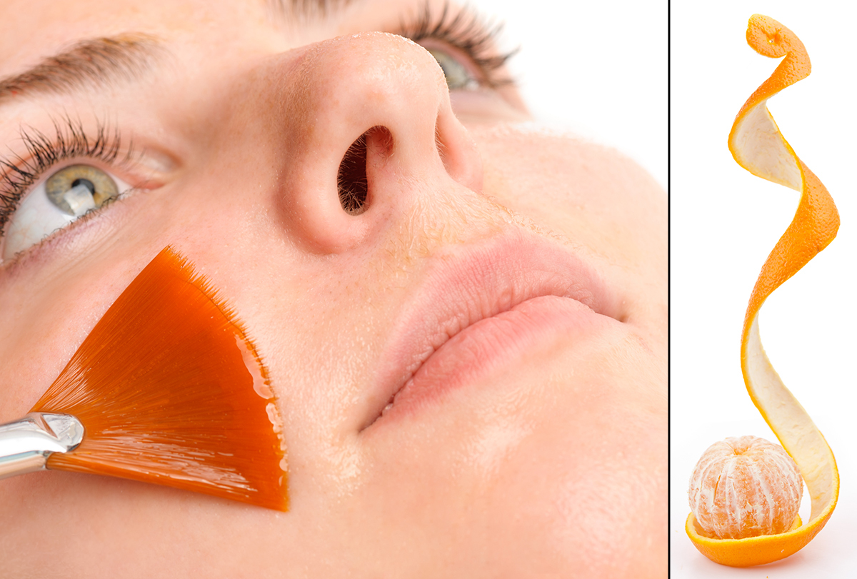orange peel face mask