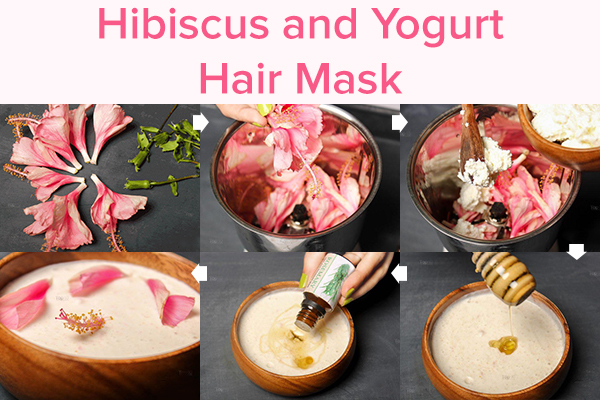 diy hibiscus and yogurt hair mask recipe