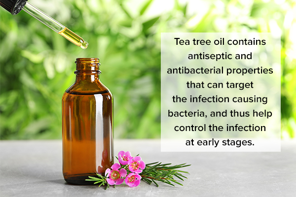 tea tree oil can help control skin infections
