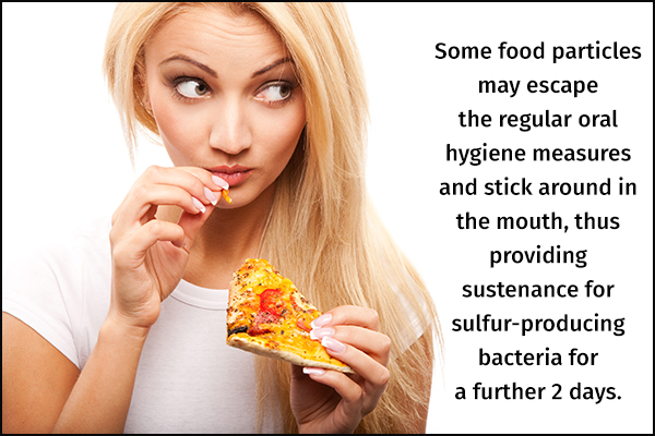 the type of foods you consume can lead to bad breath