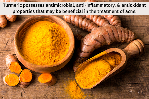 turmeric application can help manage acne