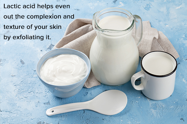 yogurt, milk, and milk cream help nourish the skin