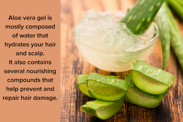 aloe vera gel can help repair hair damage