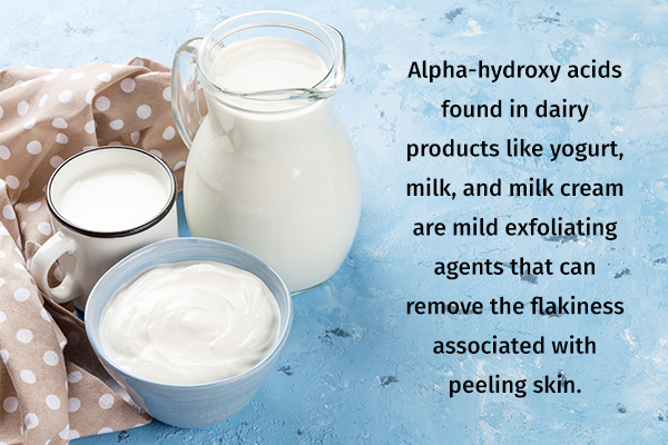 alpha hydroxy acids can help reduce skin flakiness
