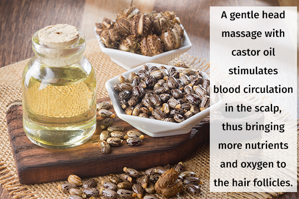castor oil helps hydrate your hair and scalp