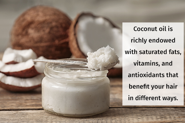 coconut oil is endowed with many hair benefits