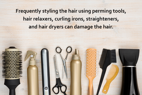 hair styling tools can damage and dry the hair