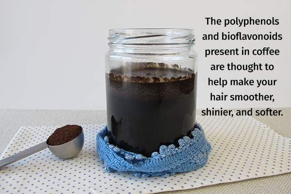 coffee can help make your hair smoother and shinier