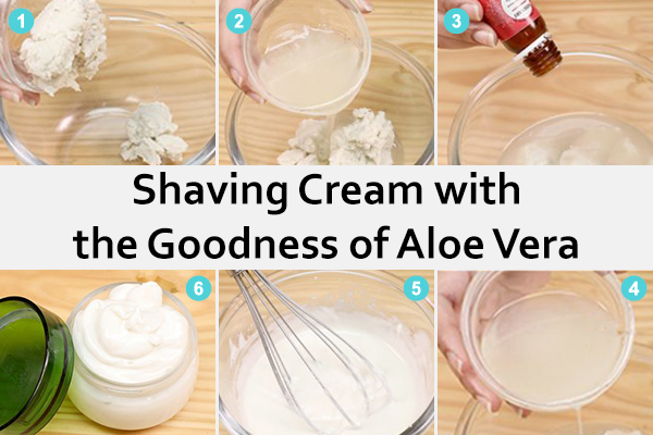 diy homemade shaving cream with aloe vera