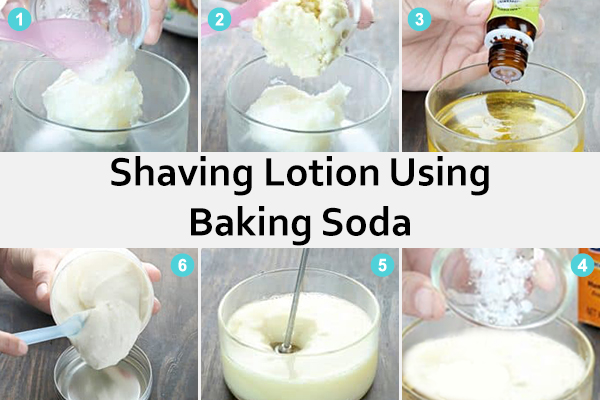 diy homemade shaving lotion using baking soda