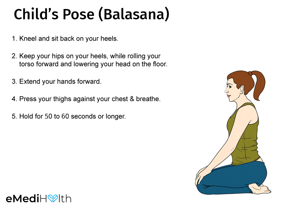 child's pose (balasana) to boost immunity
