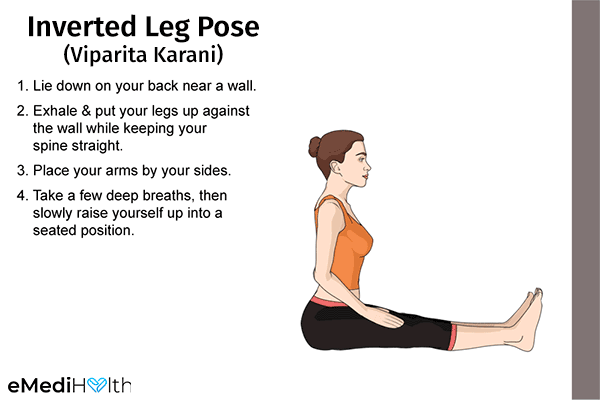 inverted leg pose (viparita karani) for easing menstrual problems