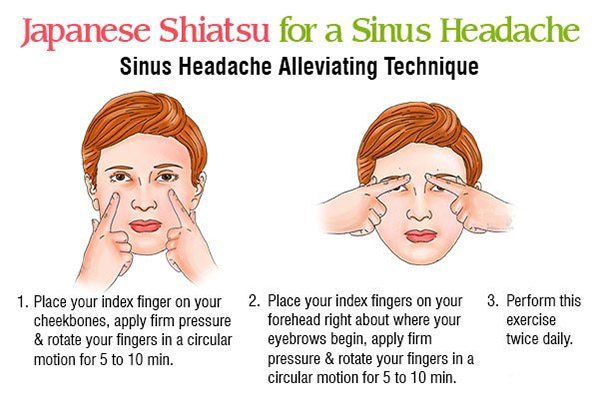 japanese shiatsu for relieving sinus pain
