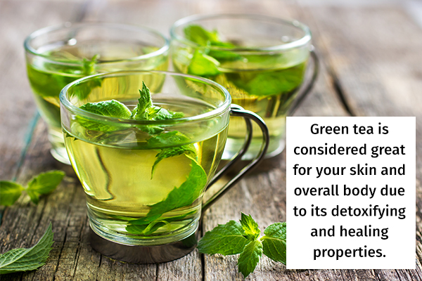 green tea can help detoxify your skin
