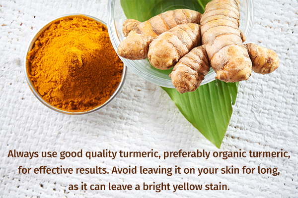 important points to remember before using turmeric in skincare