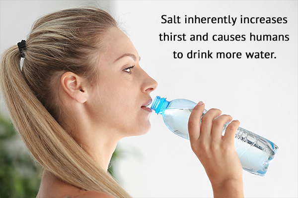 excessive salt intake can increase thirst in humans
