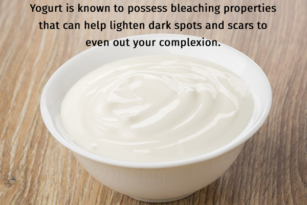 yogurt can help even out your complexion