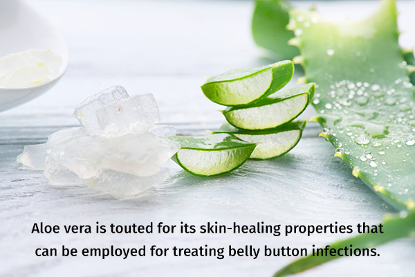 aloe vera gel can help manage belly button infections