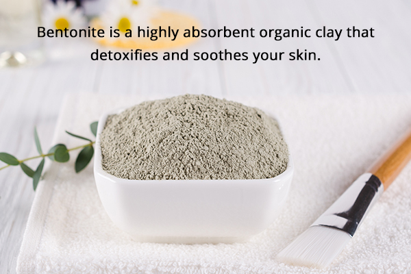 bentonite clay can help cool down the skin and reduce body odor