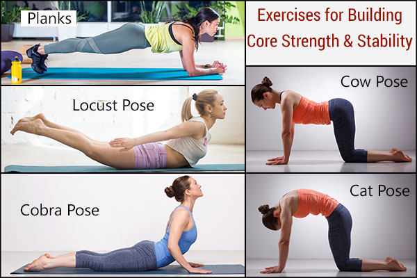 perform exercises to build core strength and stability to avoid back pain 