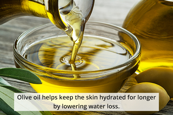 olive oil can help keep skin hydrated for longer