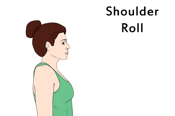 shoulder roll is good for your neck