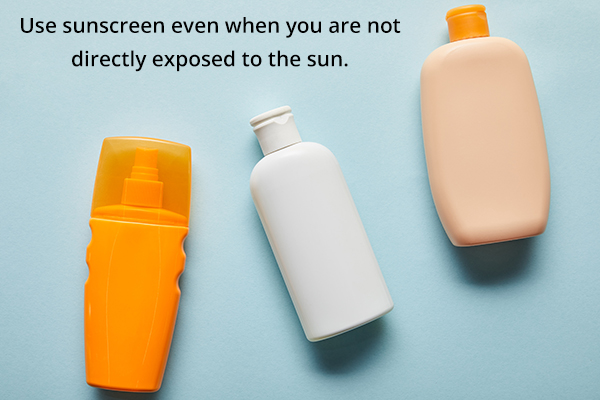 not using sunscreen can damage skin and cause wrinkles